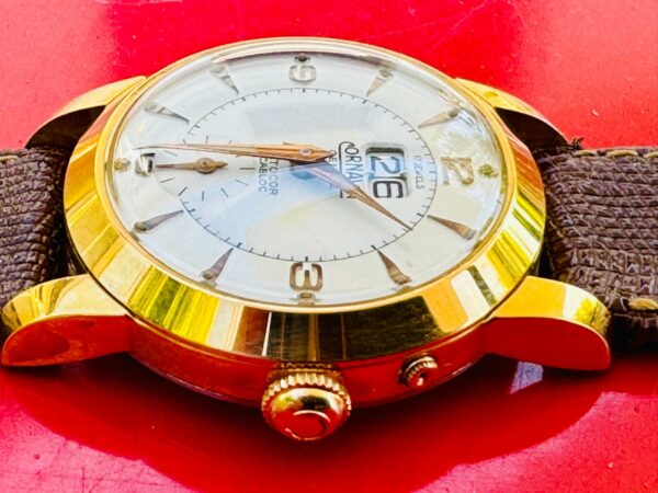 1950er CORNAVIN DATOCOR Armbanduhr Geneve Swiss BIG DATE