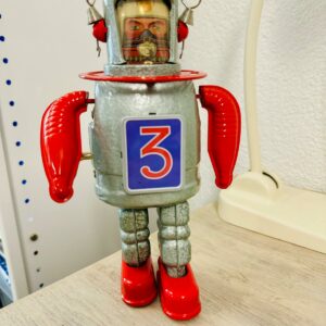 Vintage Roboter Astronaut Blech Aufzieh-Spielzeug Metall