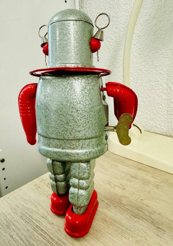 Vintage Roboter Astronaut Blech Aufzieh-Spielzeug Metall