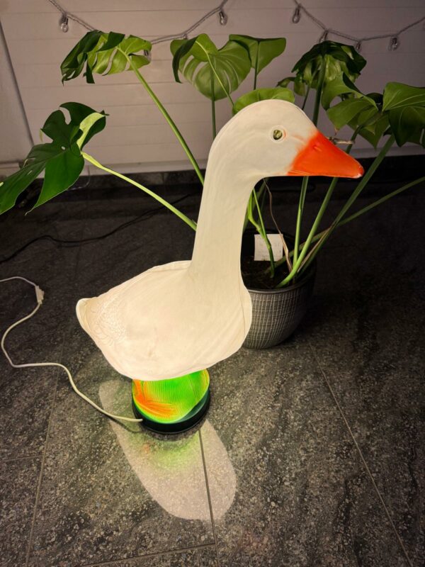 Vintage Gans Lampe Tischlampe | Gladys Goose New York, 1980