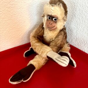 Steiff Tier Gibbon Affe 1960er Mohair Dralon Plüschtier