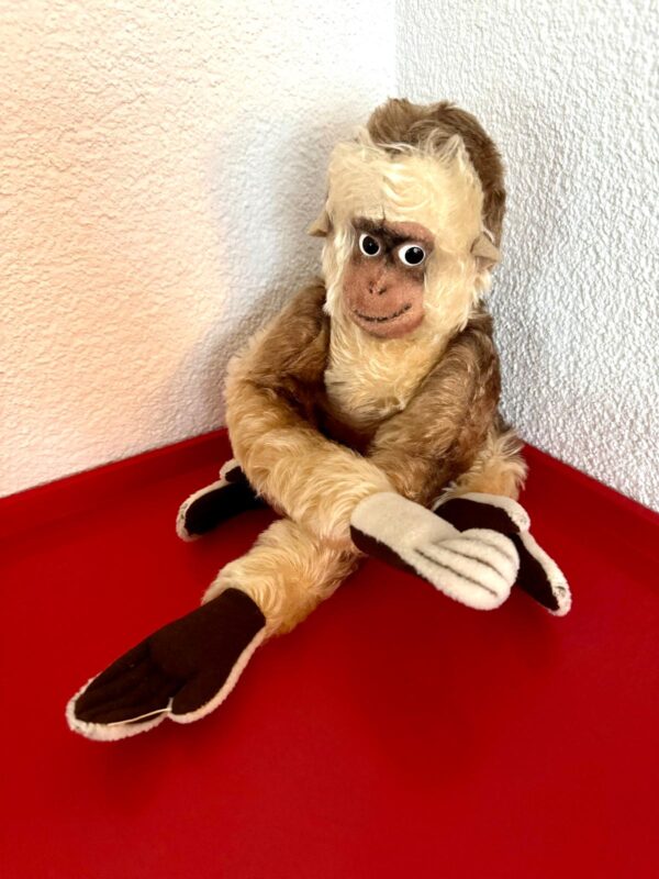 Steiff Tier Gibbon Affe 1960er Mohair Dralon Plüschtier