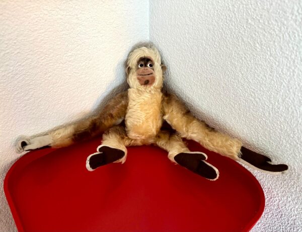 Steiff Tier Gibbon Affe 1960er Mohair Dralon Plüschtier