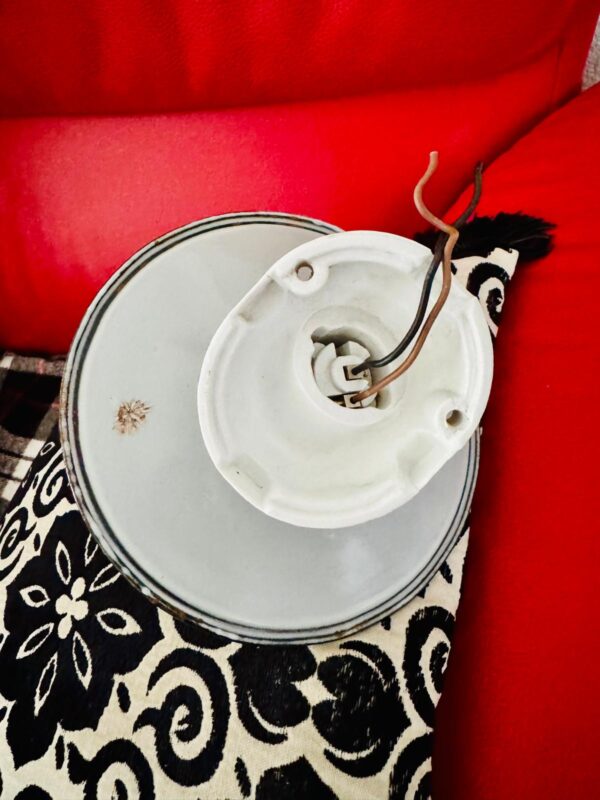Alte Emaillierte Stalllampe Vintage Leuchte Lampe 1940