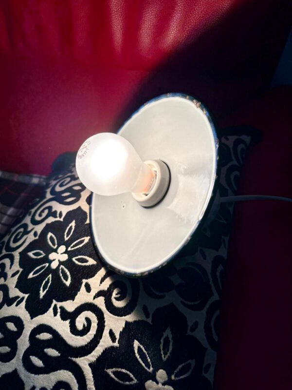 Alte Emaillierte Stalllampe Vintage Leuchte Lampe 1940