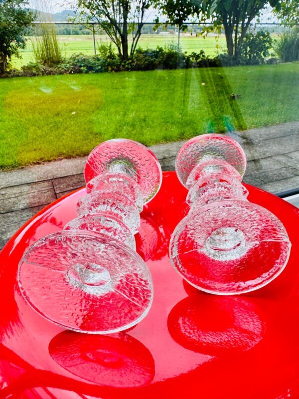 2er Set Glas littala Kerzenständer Kerzenhalter T. Sarpaneva