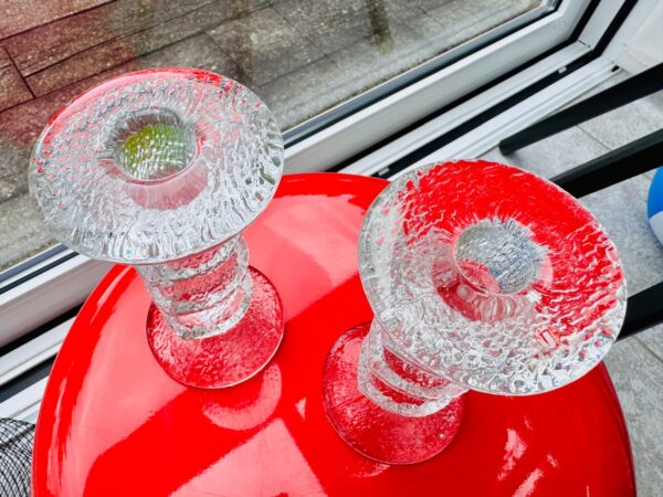 2er Set Glas littala Kerzenständer Kerzenhalter T. Sarpaneva