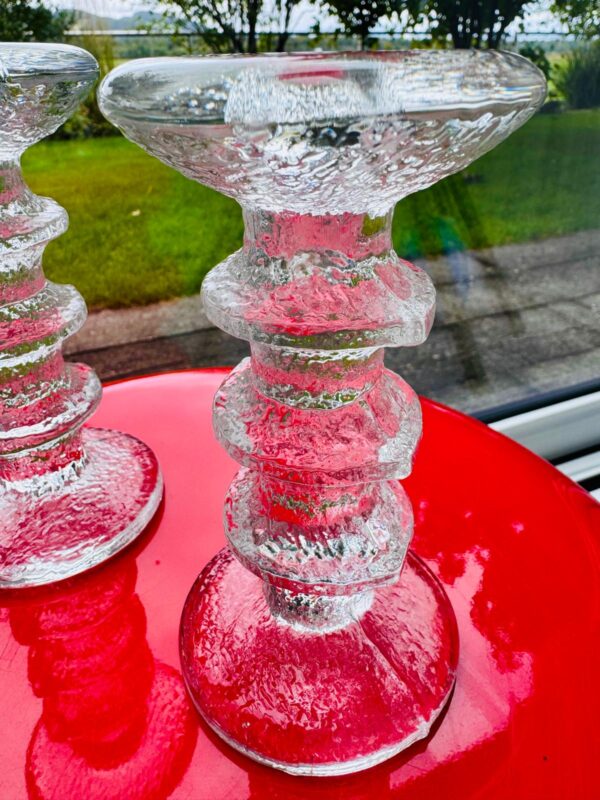 2er Set Glas littala Kerzenständer Kerzenhalter T. Sarpaneva – Bild 3
