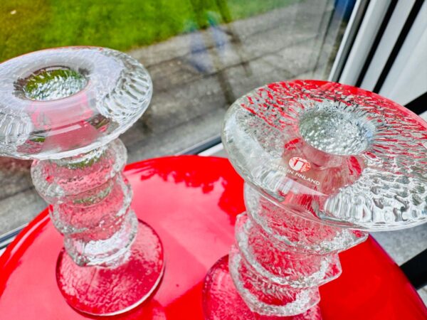 2er Set Glas littala Kerzenständer Kerzenhalter T. Sarpaneva – Bild 2