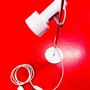 70er Jahre Leuchte Tischlampe | Spot Lampe Metall Weiss