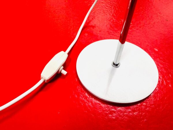 70er Jahre Leuchte Tischlampe | Spot Lampe Metall Weiss – Bild 6