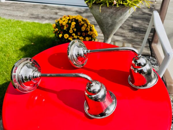Bauhaus Chrom Art Deco Wandlampe Lampe Leuchte 1920/1930er – Bild 2