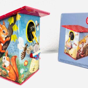 NEU Vintage Blech Spardose Vogelhaus LBZ Germany mit OVP