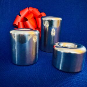 3 STELTON Kerzenhalter Kerzenständer Chrom Edelstahl 1990