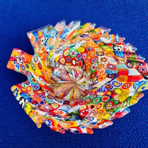 MURANO MURRINA SCHALE MILLEFIORI 1980 RITZ-SIGNATUR